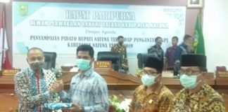 DPRD Gelar Rapat Paripurna Penyampaian Pidato LKPJ Bupati Natuna Tahun 2019