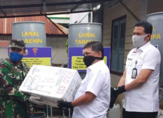 Lanal Tarempa Serahkan Bantuan Kepada GTC – 19 KKA