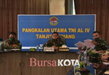 Melalui Vicon Danlantamal IV Ikuti Pembacaan Taklimat Akhir Wasrik Irjen TNI