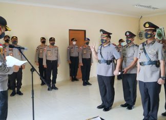 Kapolres Bintan Pimpin Upacara Sertijab Wakapolres dan Kasat Lantas