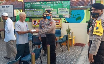 Polres Lingga Bersama TNI Kembali Buka Dapur Umum Dalam Rangka Penanganan Covid-19
