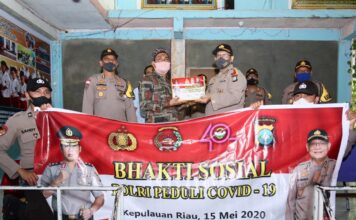 Bakti Sosial Polri Peduli Covid-19, Polda Kepri dan Jajaran Polres