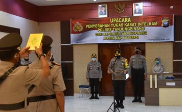 Polres Tanjungpinang Gelar Upacara Penyerahan Tugas Kasat Intelkam