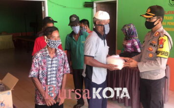 Polres Natuna Kembali Sosialisasi New Normal dan Penyaluran Beras Sembako ke Masyarakat Terdampak Covid-19