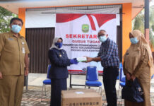 Yayasan BRRI Serahkan Batuan 10.000 Masker ke BPBD Tanjungpinang