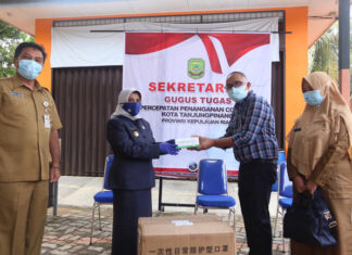 Yayasan BRRI Serahkan Batuan 10.000 Masker ke BPBD Tanjungpinang