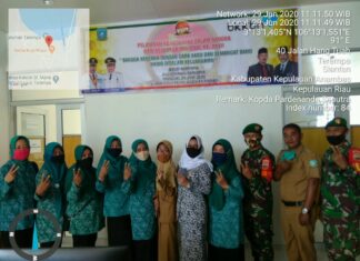 Koramil 02/ Tarempa Dukung Pelayanan KB Serentak di Puskesmas Siantan Dalam Rangka Hari Keluarga Nasional