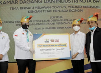 Selain Seribu Alat RDT, Kadin Batam juga Bantu Bilik Sinar Ultra Violet Tangkal Covid-19