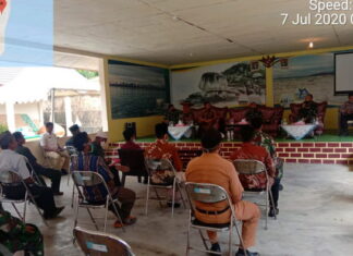 Plh Danramil 02/ Tarempa Terima Kunjungan Tim dari STERDAM I/BB