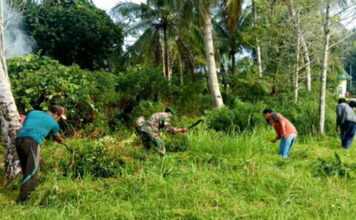 Sambut Idul Adha 1441 Hijriah, Babinsa Koramil 04/Letung Goro Bersama Masyarakat