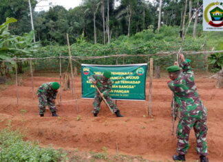Bentuk Kepedulian TNI Terhadap Perekonomian, Koramil 02/Tarempa Laksanakan Ketahanan Pangan