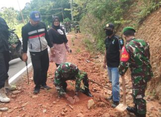 Giat Penghijauan, Koramil 02/Tarempa Bersama Pemdes Tarempa Selatan Tanam Pohon Merah
