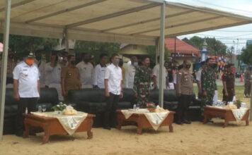Plh Danramil 02/Tarempa Hadiri Upacara Pembukaan Pelatihan Satpol PP dan Satlinmas