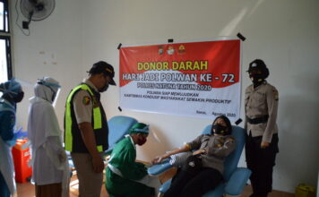 Sambut HUT ke-72, Polwan Polres Natuna Gelar Donor Darah