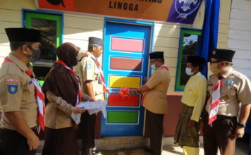 HUT Pramuka ke 59, Camat Resmikan Sekretariat Kwarran Lingga