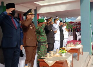 Koramil 02/Tarempa Ikuti Upacara HUT RI ke-75 Dengan Hikmad