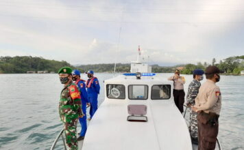 Antisipasi Penyebaran Covid-19, Satpolairud Polres Lingga Lakukan Patroli Gabungan