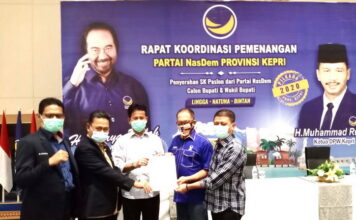 SK Awe – Dalmasri Dari Nasdem, Langkah Awal Perubahan Bintan