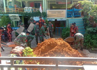 Solid, Koramil 02/Tarempa Goro Bersama Ormas PP dan Masyarakat