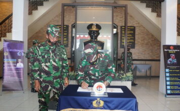 Danlantamal IV Terima Kunker Sahli Panglima TNI Bidang Hubungan Internasional