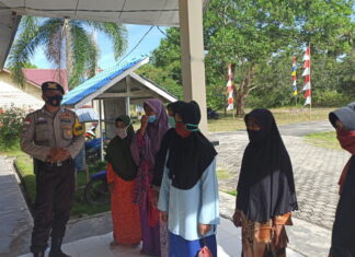Sambang Bhabinkamtibmas Sosialisasi AKB Penyebaran Covid-19