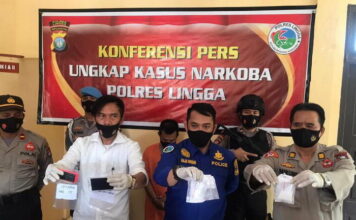 Satresnarkoba Polres Lingga Berhasil Amankan Kurir Narkoba