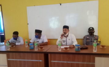 Camat Temiang Pesisir Sosialisasi Perbup Lingga Nomor 95 Tahun 2020 Tentang Penerapan Disiplin Prokes