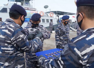 Dansatrol Lantamal IV Tanjungpinang Pimpin Sertijab 4 Komandan KAL