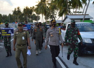 Tegak Protokol Kesehatan, Kapolres Natuna Pimpin Operasi Yustisi Gabungan di Hari Libur