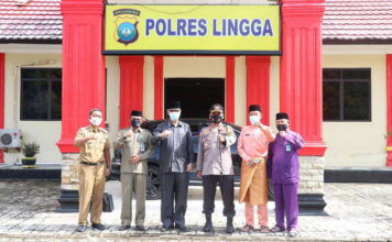 Jalin Silaturahmi, Kapolres Lingga Sambut Hangat Kunjungan Kerja Pj Bupati Lingga
