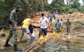 Pjs Bupati Lingga Tinjau Lokasi Karya Bhakti TNI AD di Desa Kelumu