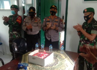 Kejutan Kapolsek Siantan Untuk Koramil 02/Tarempa