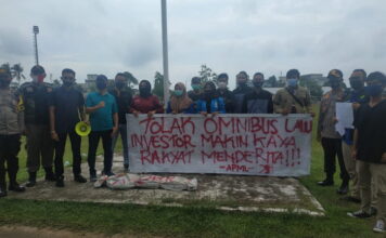Polres Lingga Lakukan Pengamanan Aksi Damai Mahasiswa Lingga