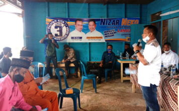 Paslon Nomor Urut 3 Nizar – Neko Kampanye Terbatas di Simpang Lima Kecamatan Lingga Timur