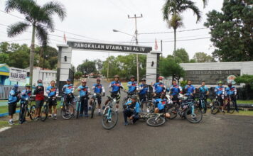 Jaga Kebugaran Tubuh Lantamal IV Gelar Gowes Bersama