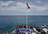 Koramil 07/Palmatak Kibar Bendera Merah Putih di Pulau Terluar Tokong Nenas