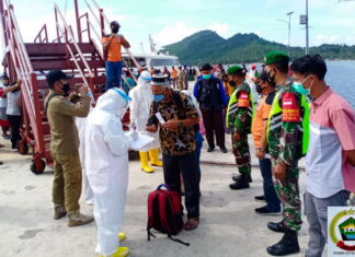 Koramil 04/Letung Bersama Satgas Jemaja Terus Lakukan Pencegahan Penyebaran Covid-19