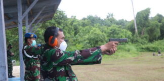 Lanud RSA Gelar Latihan Menembak