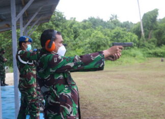 Lanud RSA Gelar Latihan Menembak