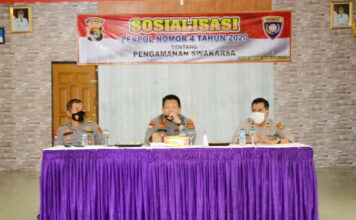 Dir Binmas Polda Lampung Sosialisasi Perpol Nomor 4 Tahun 2020 di Tulang Bawang