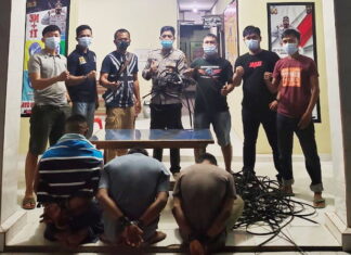 Polsek Penawartama Tangkap Komplotan Spesialis Pelaku Curat Kabel Listrik