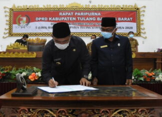 Bupati Tulang Bawang Barat, Umar Ahmad Bahas Lima Raperda Tahun 2021