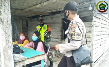 Koramil 07/Palmatak Terus Memberi Himbauan Agar Masyarakat Patuhi Protokol Kesehatan