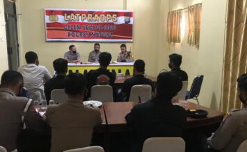 Polres Natuna Laksanakan Latihan Pra Ops Lilin Seligi 2020