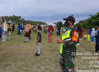Babinsa Koramil 08/Pulau Laut Gelar Senam Sehat Bersama Warga