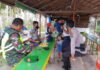 Babinsa Koramil 08/Pulau Laut Jalin Silaturahmi dengan anggota Polsek dan Dishub