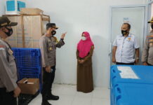 Kapolres Tanjungpinang Tinjau dan Cek Gudang Penyimpanan Vaksin Covid-19