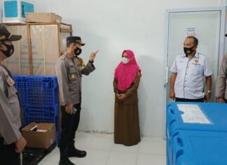 Kapolres Tanjungpinang Tinjau dan Cek Gudang Penyimpanan Vaksin Covid-19