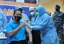 Kapolres Tanjungpinang Ikut Pencanangan Vaksin Covid-19 di RSUD Kota Tanjungpinang
