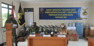 Primkopau Lanud RSA Laksanakan RAT Tahun Buku 2020